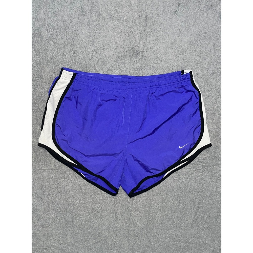 Nike Dry Running Shorts Womens Medium Purple White Mesh Side Panels Athletic